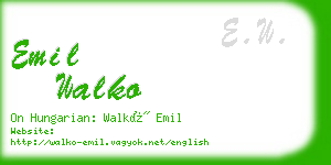 emil walko business card